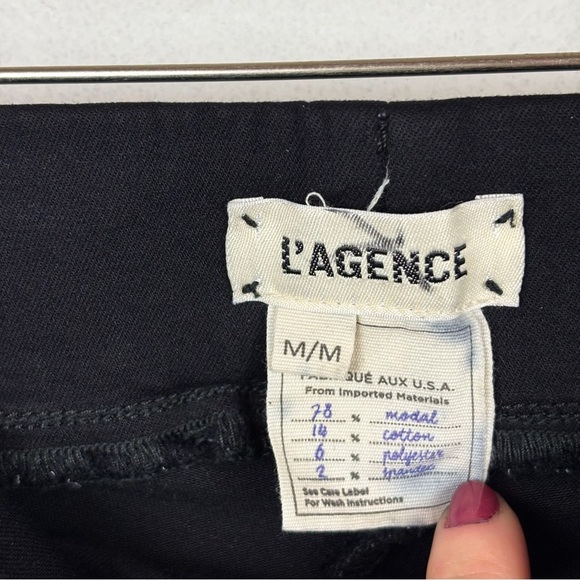L’agence Rochelle Black Coated Pull On Jeans Sz M - Picture 7 of 9